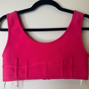 Herve Leger Fuchsia Crop Top